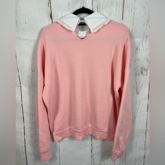 Sanrio Hello Kitty and Friends Strawberry Shortcake Pink Sweatshirt Collared - Picture 5 of 9